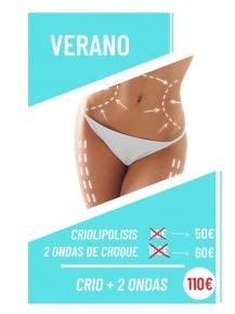 Oferta Verano - 1 criolipolisis + 2 sesiones de Ondas de Choque